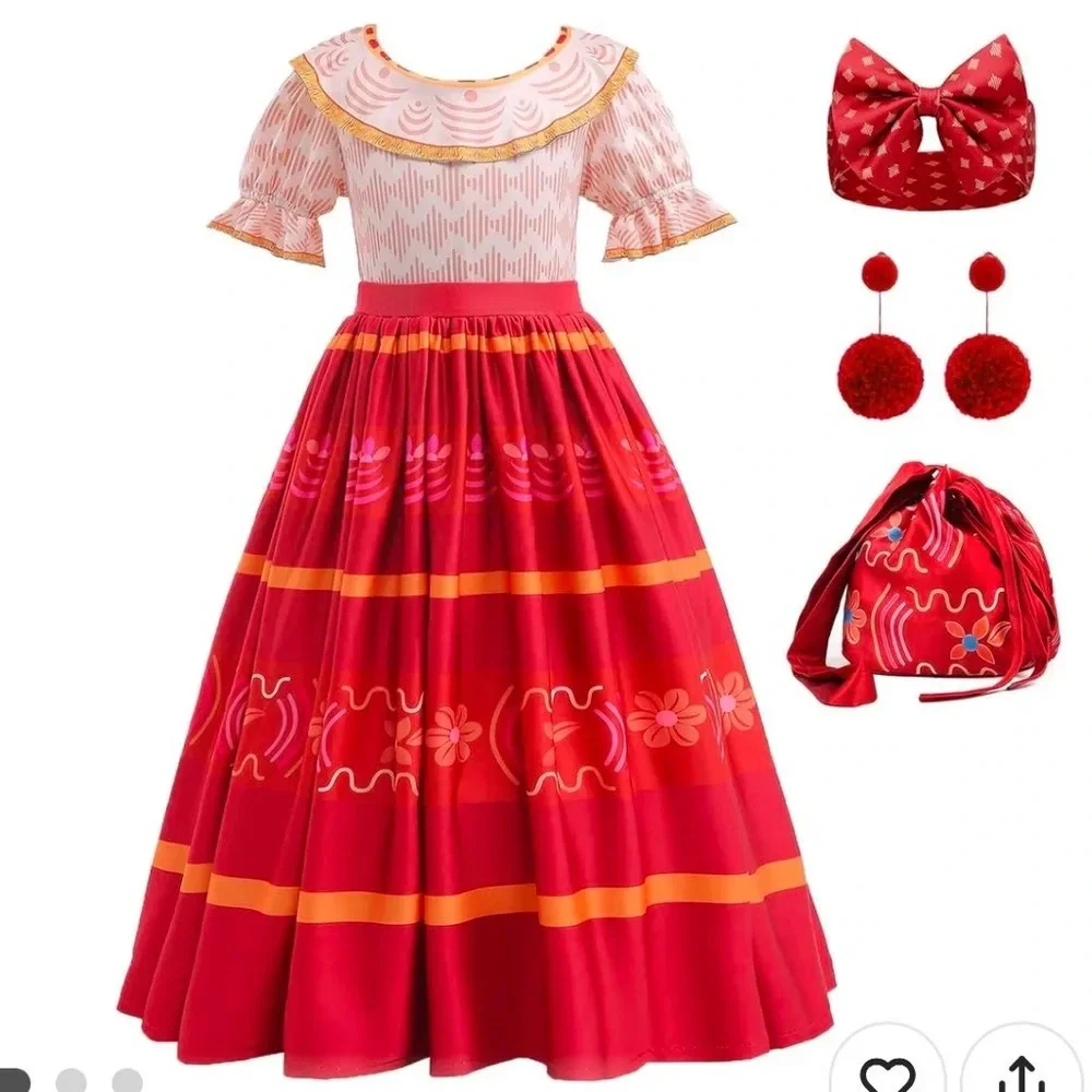 Magic Dress Costume Girls Cosplay Role Play Clothes Kids Halloween Stage Show
